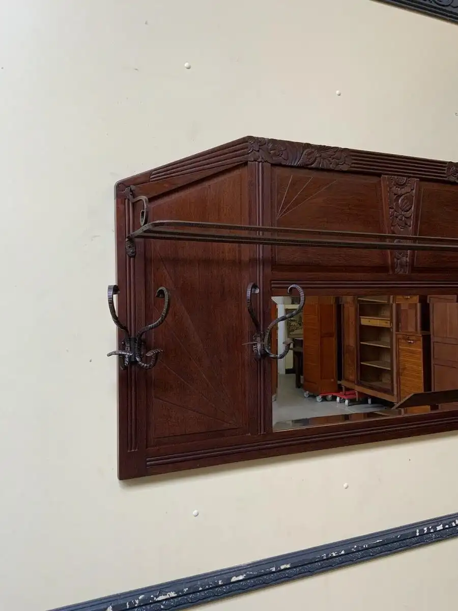 Antike Art Deco Garderobe mit Hutablage, - Traumhaft - Lieferung möglich! 7