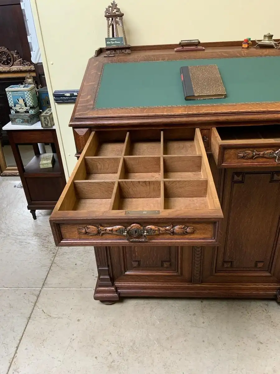Antiker imposanter Gründerzeit Sekretär, Schreibtisch, Pult,  Lieferung möglich! 19