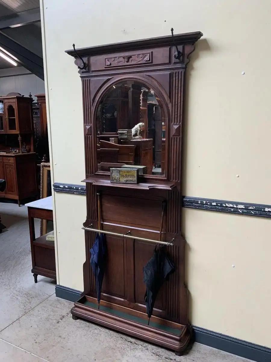 Antike Jugendstil Nußbaum Garderobe - Traumhaft - Lieferung möglich! 3