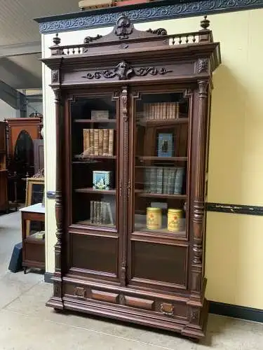 Antiker Jugendstil Geschirrschrank, Vitrine, Bücherschrank - Lieferung möglich!