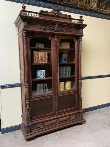 Antiker Jugendstil Geschirrschrank, Vitrine, Bücherschrank - Lieferung möglich!