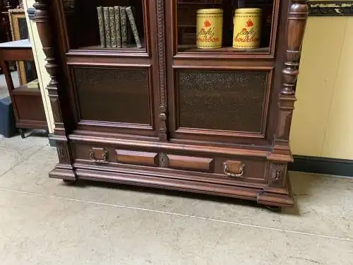 Antiker Jugendstil Geschirrschrank, Vitrine, Bücherschrank - Lieferung möglich!