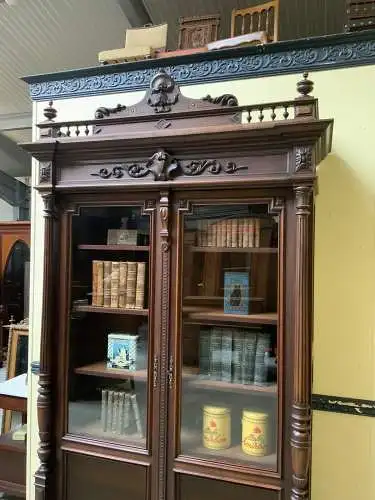 Antiker Jugendstil Geschirrschrank, Vitrine, Bücherschrank - Lieferung möglich!