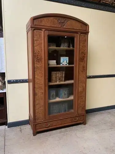 Antike Jugendstil Vitrine, Bücherschrank - Art Nouveau - Lieferung möglich!