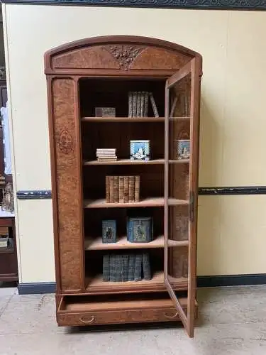 Antike Jugendstil Vitrine, Bücherschrank - Art Nouveau - Lieferung möglich!