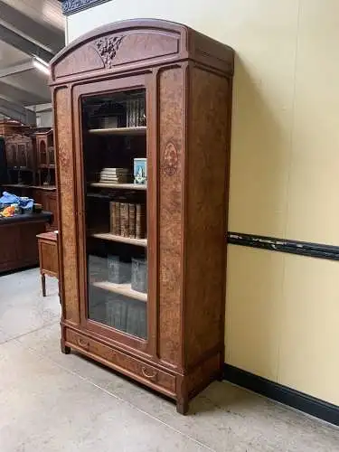 Antike Jugendstil Vitrine, Bücherschrank - Art Nouveau - Lieferung möglich!