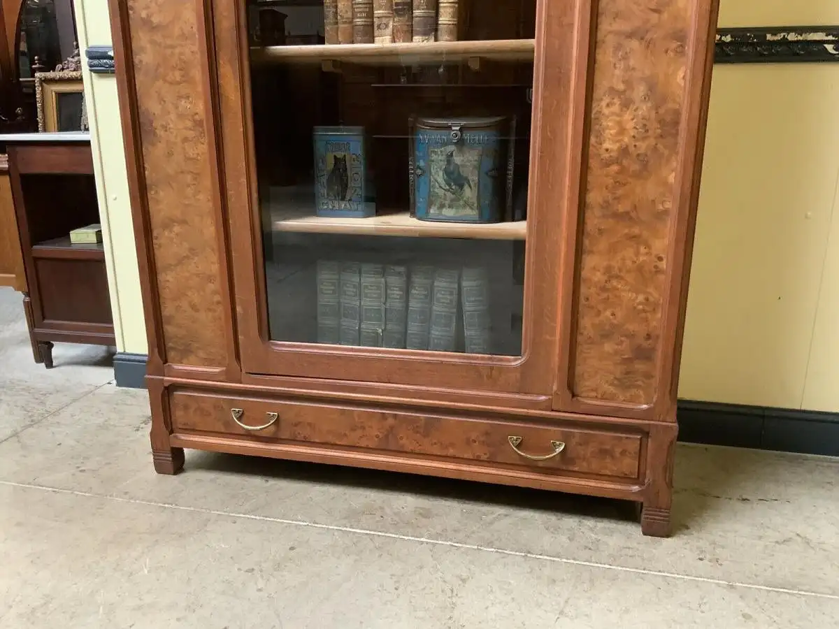 Antike Jugendstil Vitrine, Bücherschrank - Art Nouveau - Lieferung möglich! 8