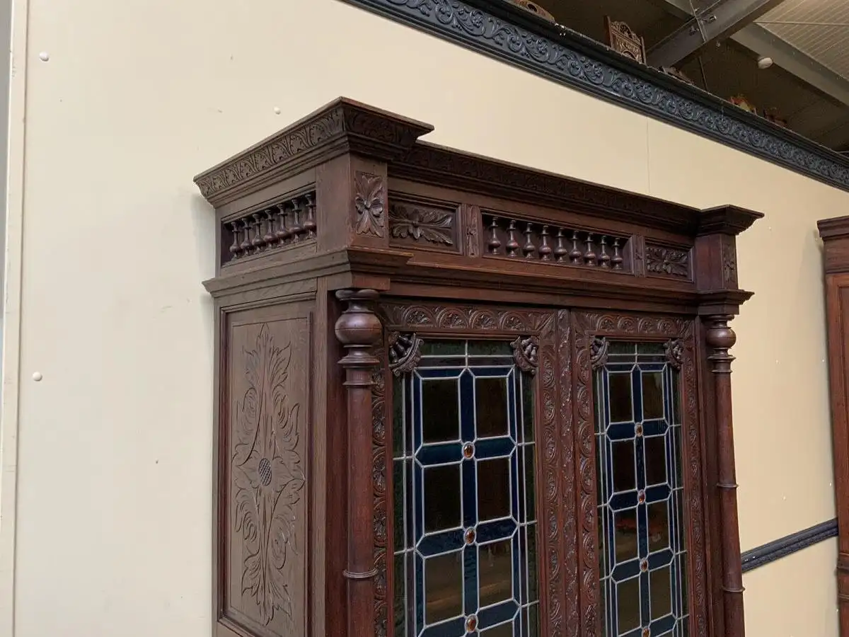 Antike Bretonische Vitrine, Bücherschrank , Traumhaft  -  Lieferung möglich!    12