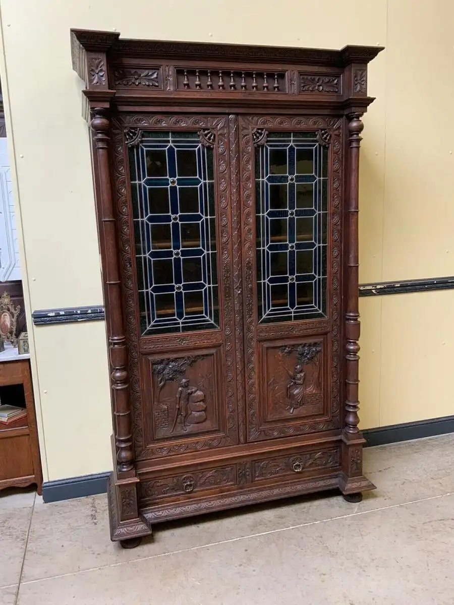 Antike Bretonische Vitrine, Bücherschrank , Traumhaft  -  Lieferung möglich!    2