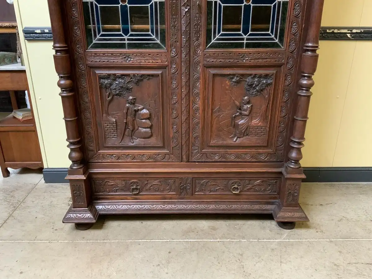 Antike Bretonische Vitrine, Bücherschrank , Traumhaft  -  Lieferung möglich!    7