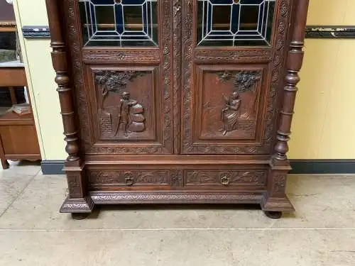Antike Bretonische Vitrine, Bücherschrank , Traumhaft  -  Lieferung möglich!   