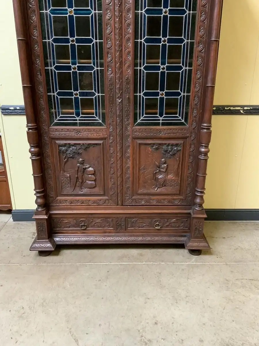 Antike Bretonische Vitrine, Bücherschrank , Traumhaft  -  Lieferung möglich!    8