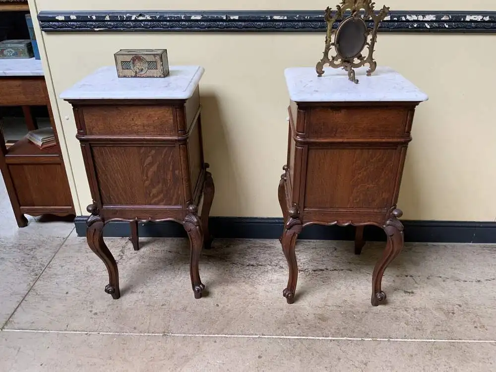 2 Antike Historismus  Vertikos, Nachtschränke, (Louis XV)  - Lieferung möglich! 20