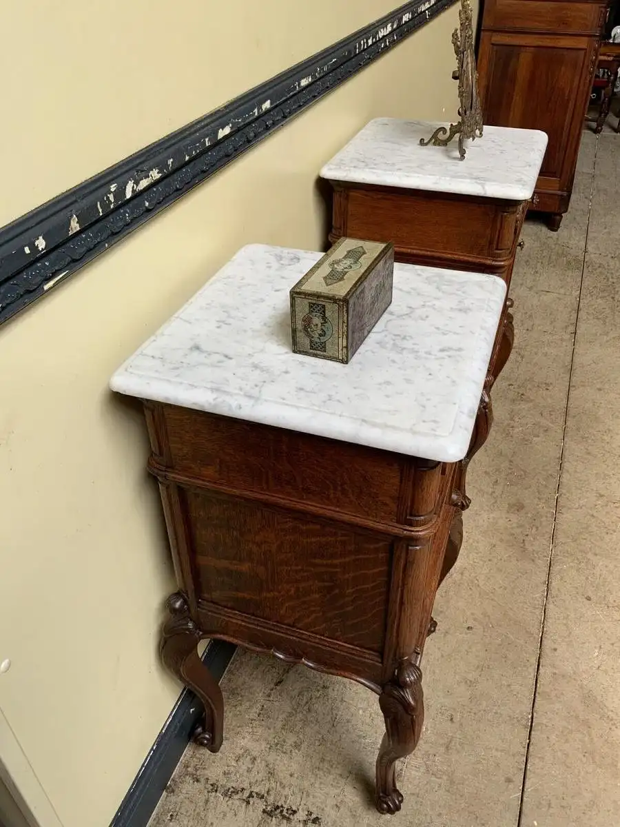 2 Antike Historismus  Vertikos, Nachtschränke, (Louis XV)  - Lieferung möglich! 7