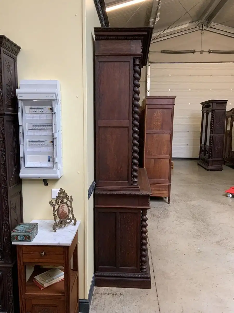 Antiker imposanter Historismus Bücherschrank, Vitrine - Lieferung möglich! 5