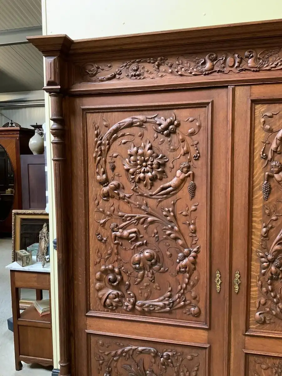 Antiker Neorenaissance Säulen Kleiderschrank - Sensationell - Lieferung möglich! 10