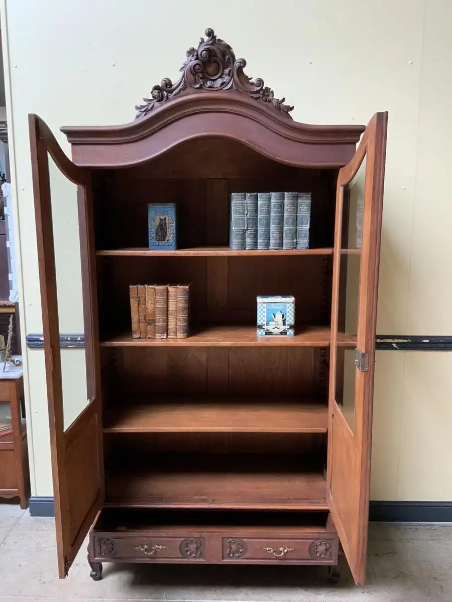 Antike Historismus Vitrine, Bücherschrank - Louis XV - Lieferung möglich! 12