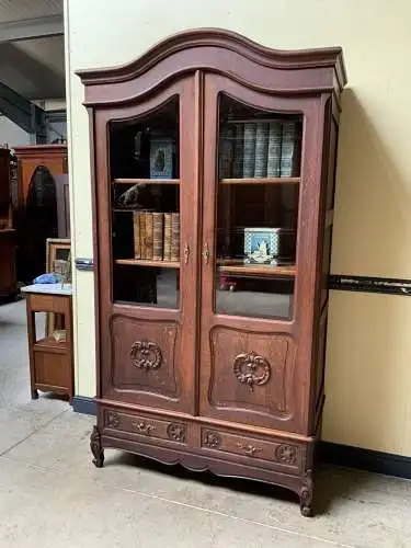 Antike Historismus Vitrine, Bücherschrank - Louis XV - Lieferung möglich!