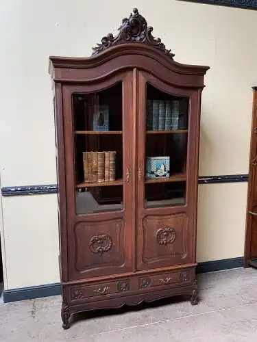 Antike Historismus Vitrine, Bücherschrank - Louis XV - Lieferung möglich!