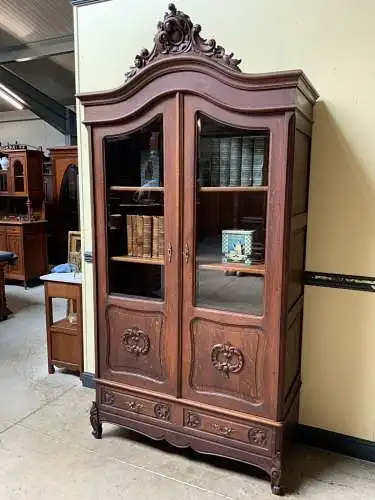 Antike Historismus Vitrine, Bücherschrank - Louis XV - Lieferung möglich!