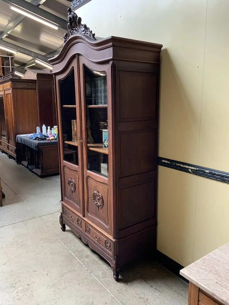 Antike Historismus Vitrine, Bücherschrank - Louis XV - Lieferung möglich! 4