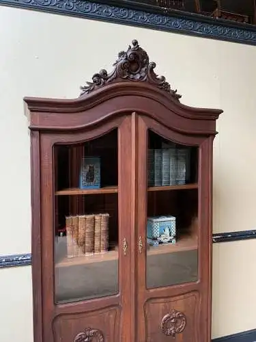 Antike Historismus Vitrine, Bücherschrank - Louis XV - Lieferung möglich!