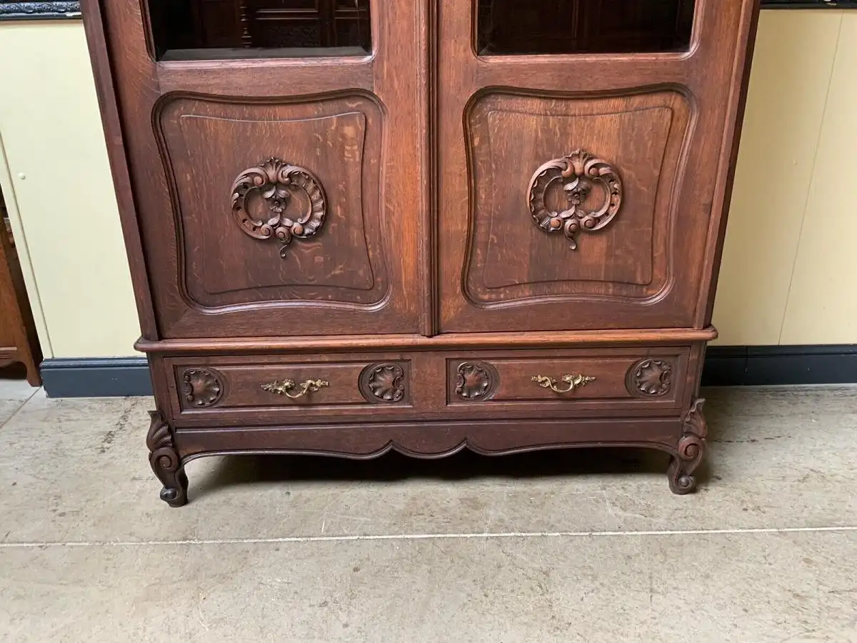 Antike Historismus Vitrine, Bücherschrank - Louis XV - Lieferung möglich! 7