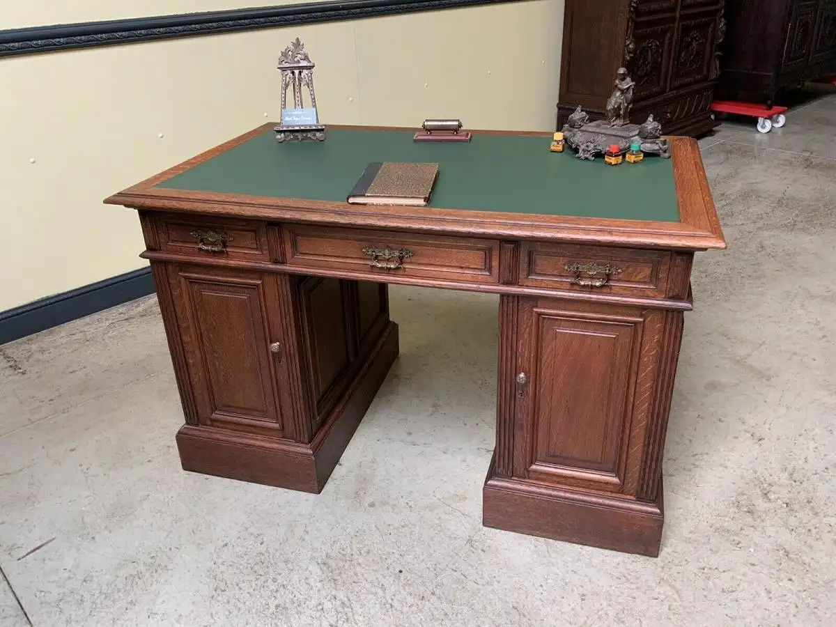 Antiker frei aufstellbarer Jugendstil Schreibtisch - Lieferung möglich! 1