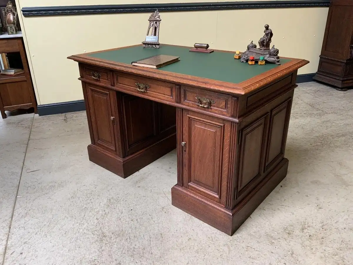 Antiker frei aufstellbarer Jugendstil Schreibtisch - Lieferung möglich! 11
