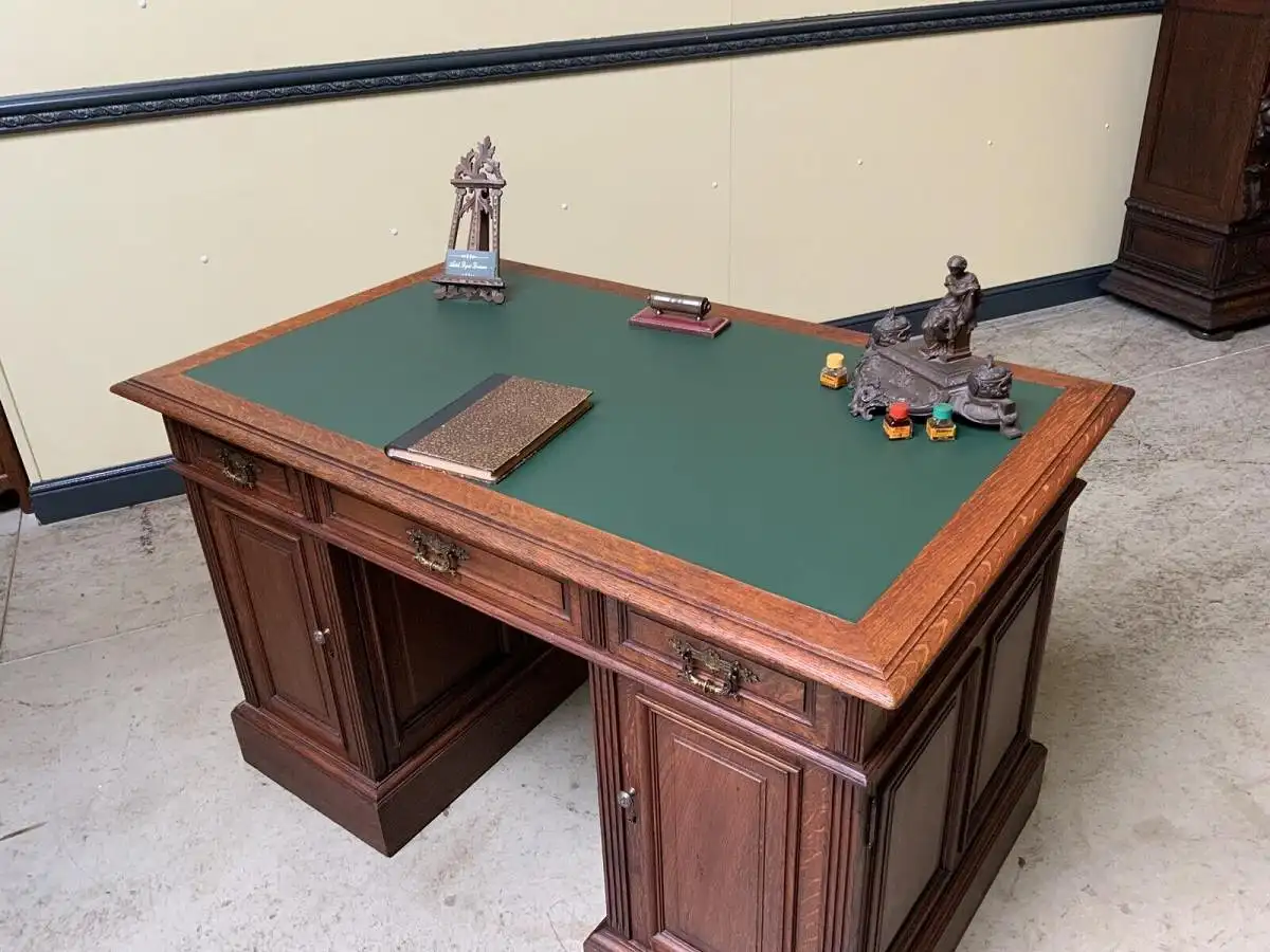 Antiker frei aufstellbarer Jugendstil Schreibtisch - Lieferung möglich! 12