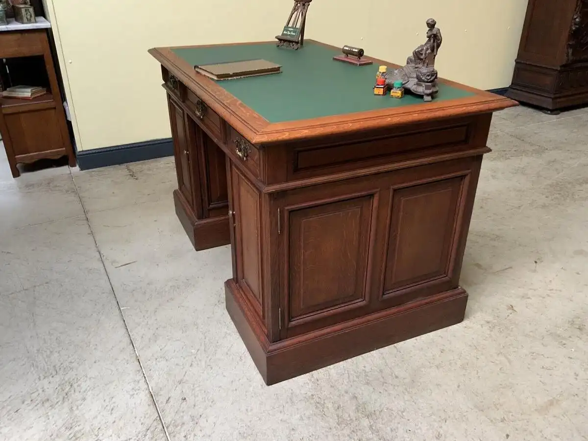 Antiker frei aufstellbarer Jugendstil Schreibtisch - Lieferung möglich! 18