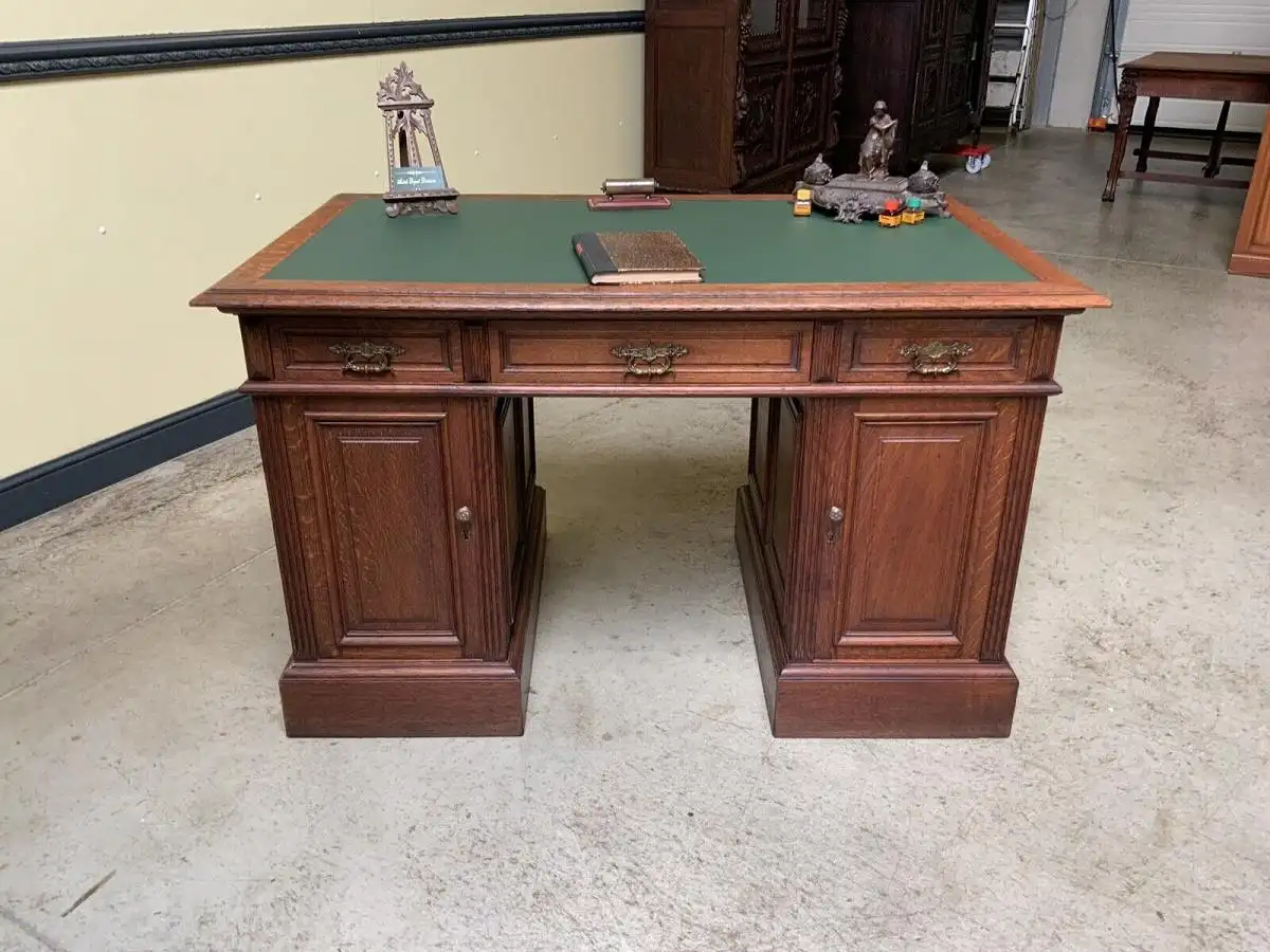 Antiker frei aufstellbarer Jugendstil Schreibtisch - Lieferung möglich! 2