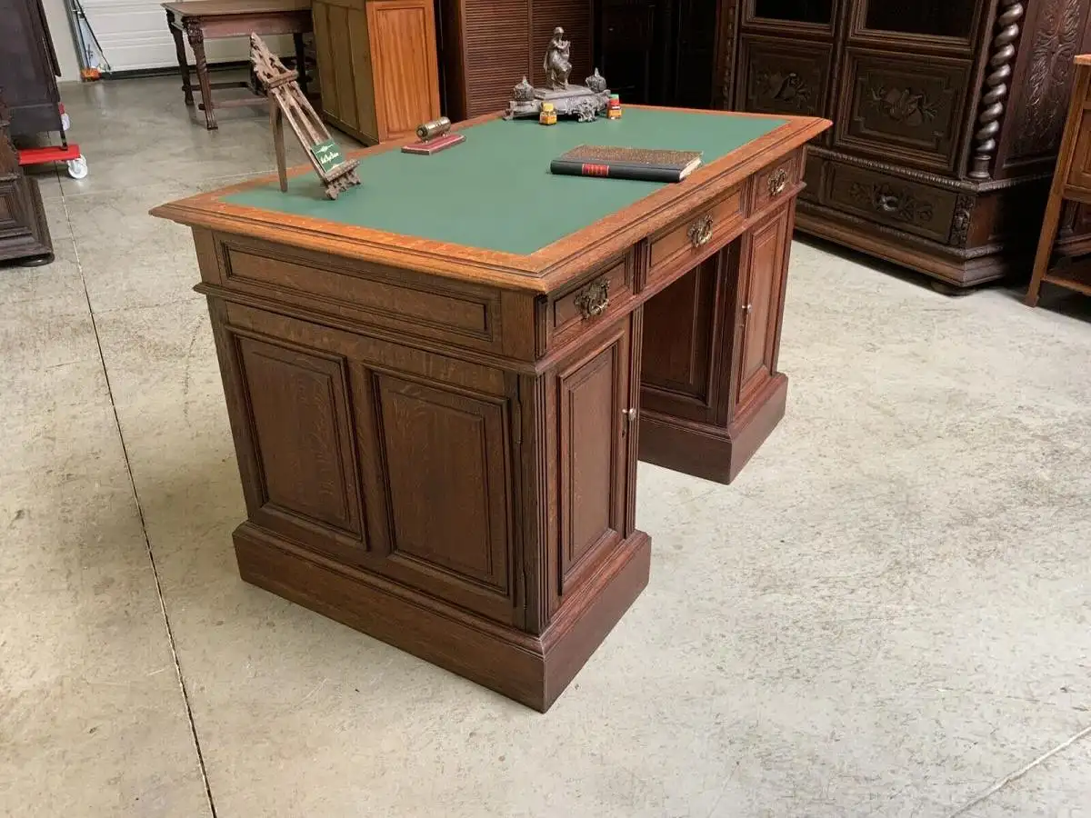 Antiker frei aufstellbarer Jugendstil Schreibtisch - Lieferung möglich! 3