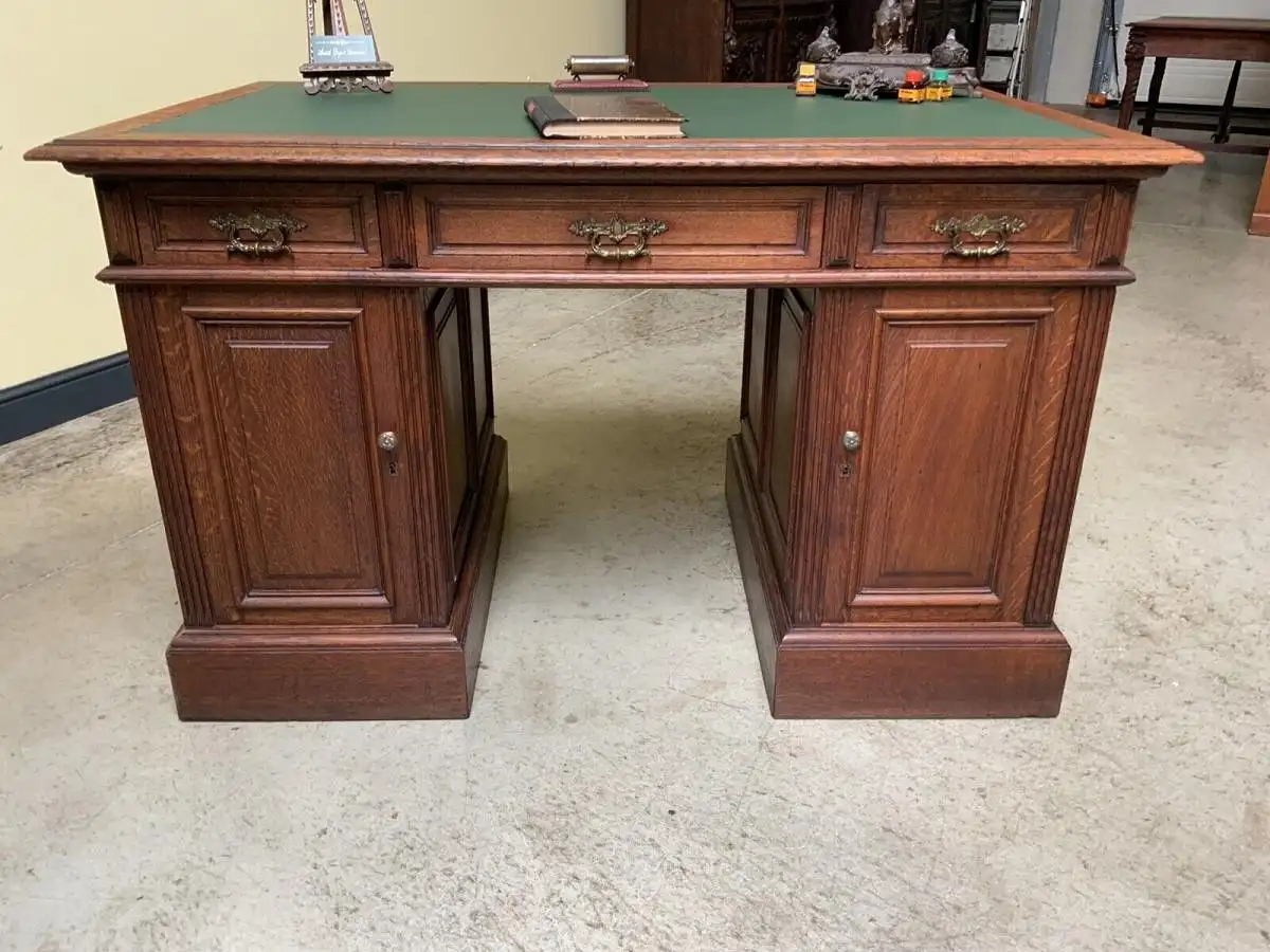 Antiker frei aufstellbarer Jugendstil Schreibtisch - Lieferung möglich! 4