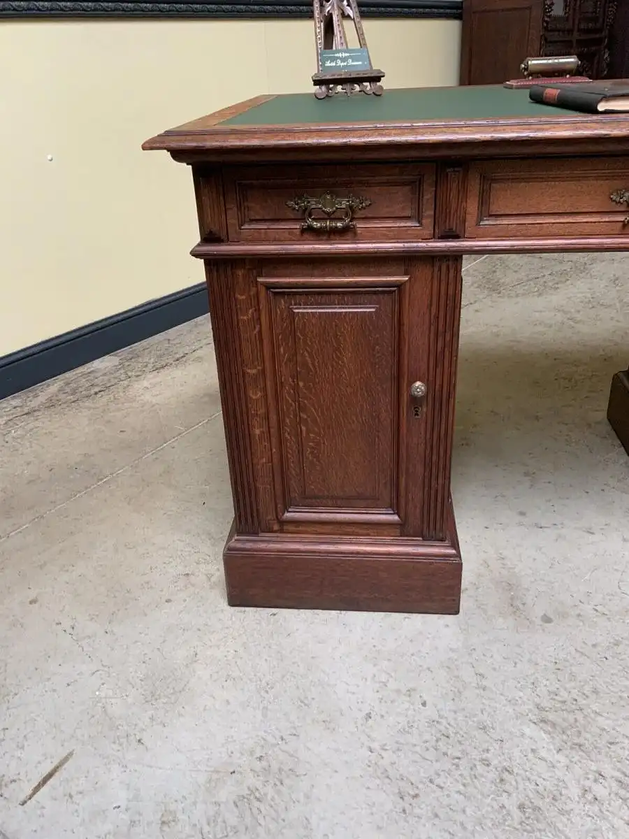 Antiker frei aufstellbarer Jugendstil Schreibtisch - Lieferung möglich! 5