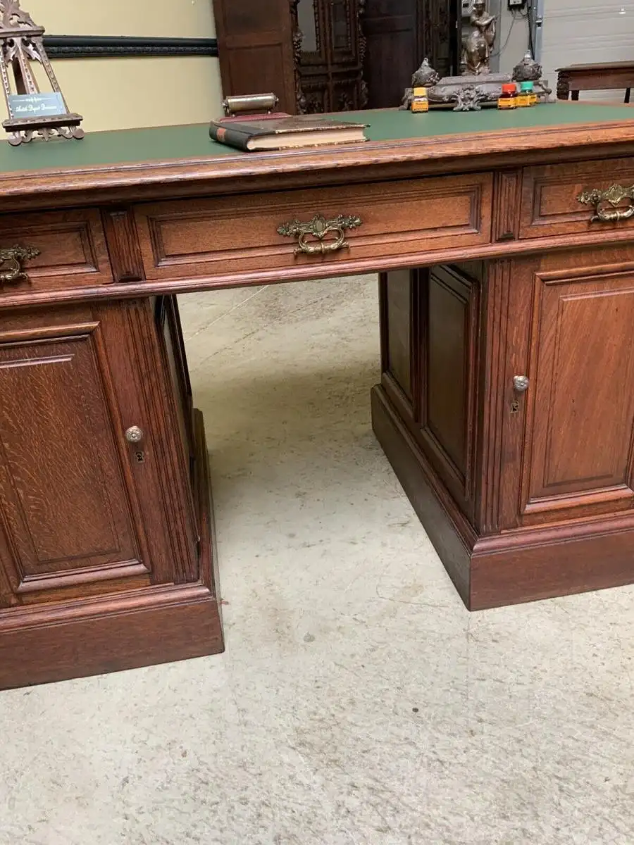 Antiker frei aufstellbarer Jugendstil Schreibtisch - Lieferung möglich! 6
