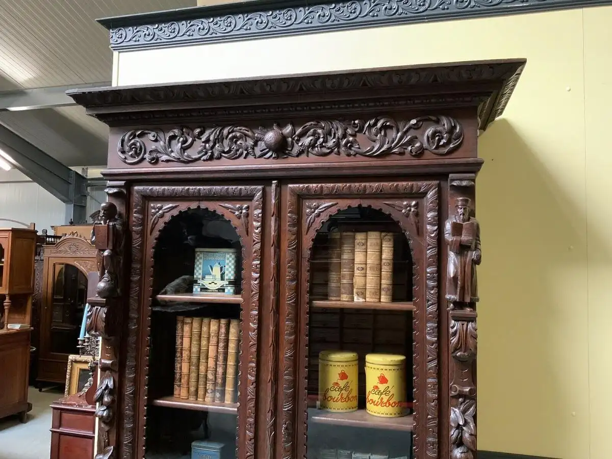 Antik - imposantes Neorenaissance Bücherregal - Lieferung möglich! 10