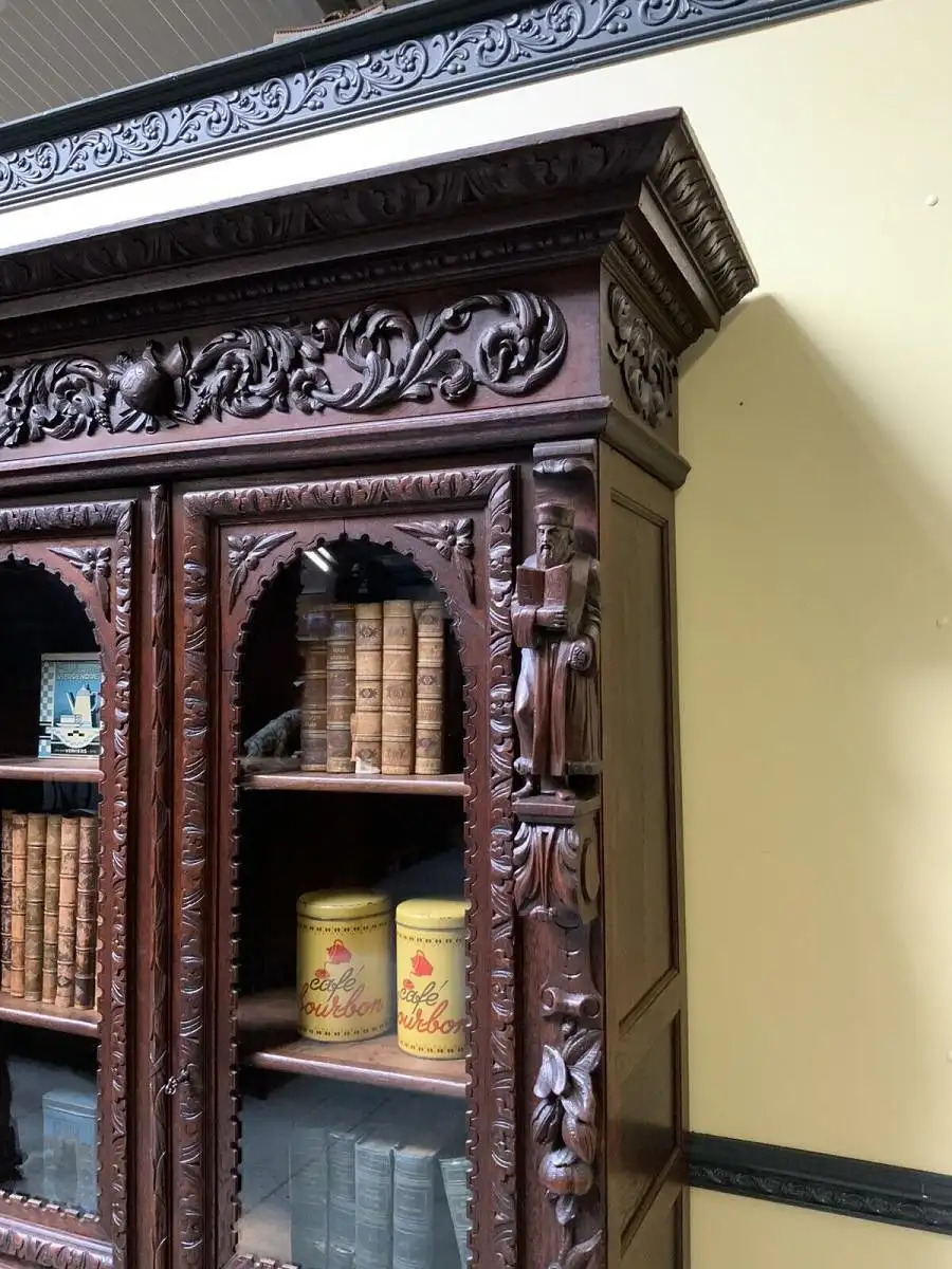 Antik - imposantes Neorenaissance Bücherregal - Lieferung möglich! 12