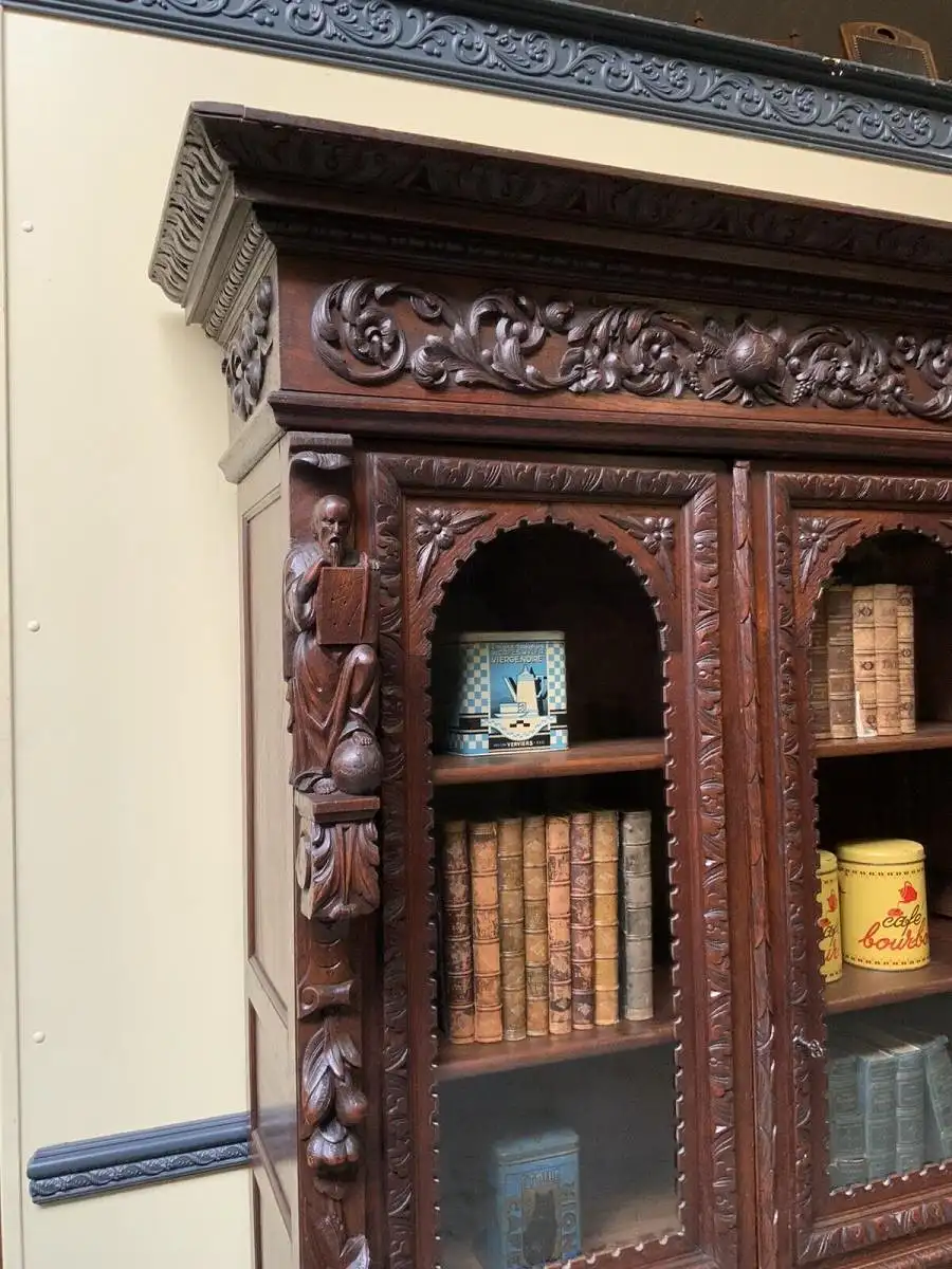 Antik - imposantes Neorenaissance Bücherregal - Lieferung möglich! 13