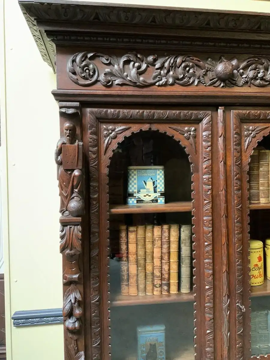 Antik - imposantes Neorenaissance Bücherregal - Lieferung möglich! 14