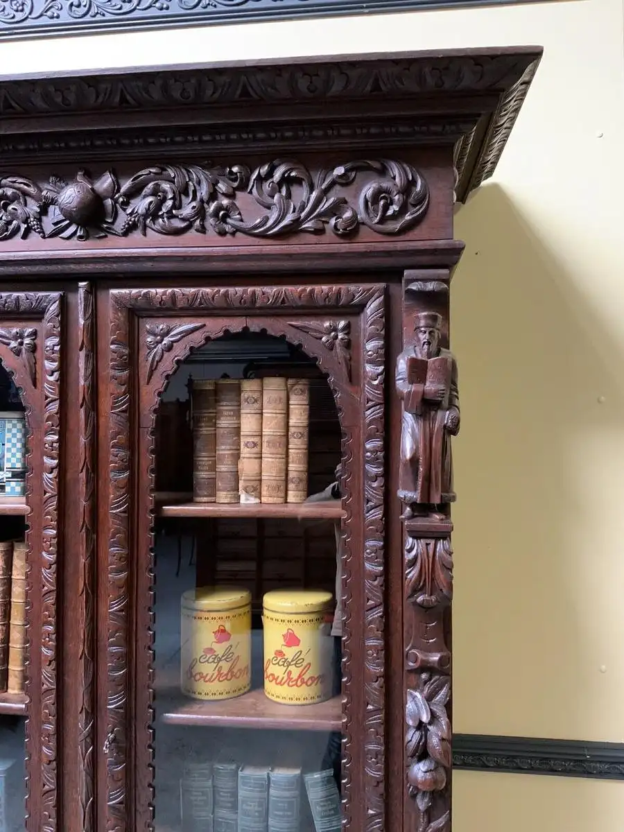 Antik - imposantes Neorenaissance Bücherregal - Lieferung möglich! 15