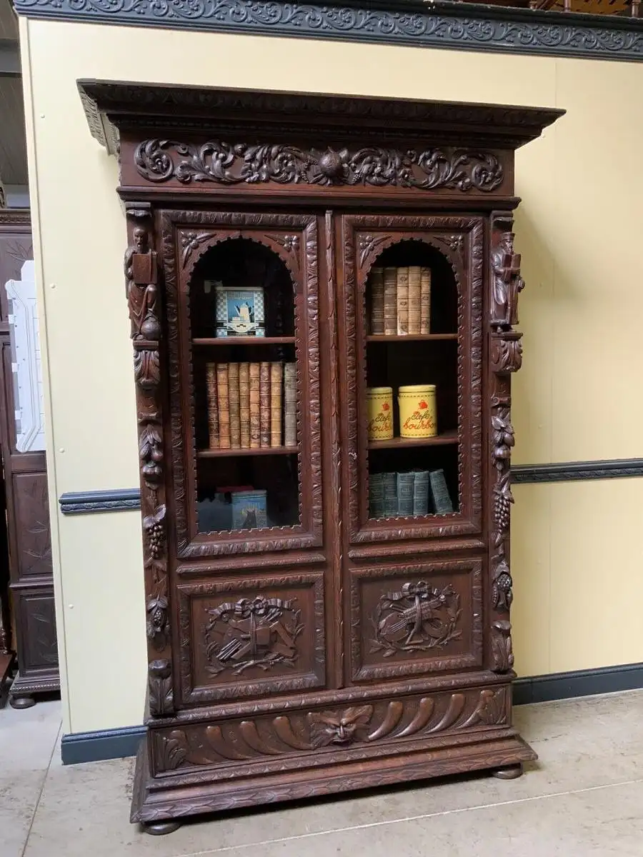 Antik - imposantes Neorenaissance Bücherregal - Lieferung möglich! 2