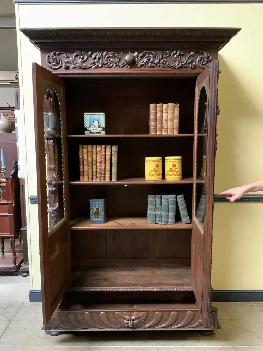 Antik - imposantes Neorenaissance Bücherregal - Lieferung möglich! 20