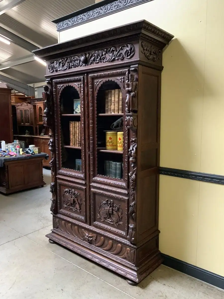 Antik - imposantes Neorenaissance Bücherregal - Lieferung möglich! 3