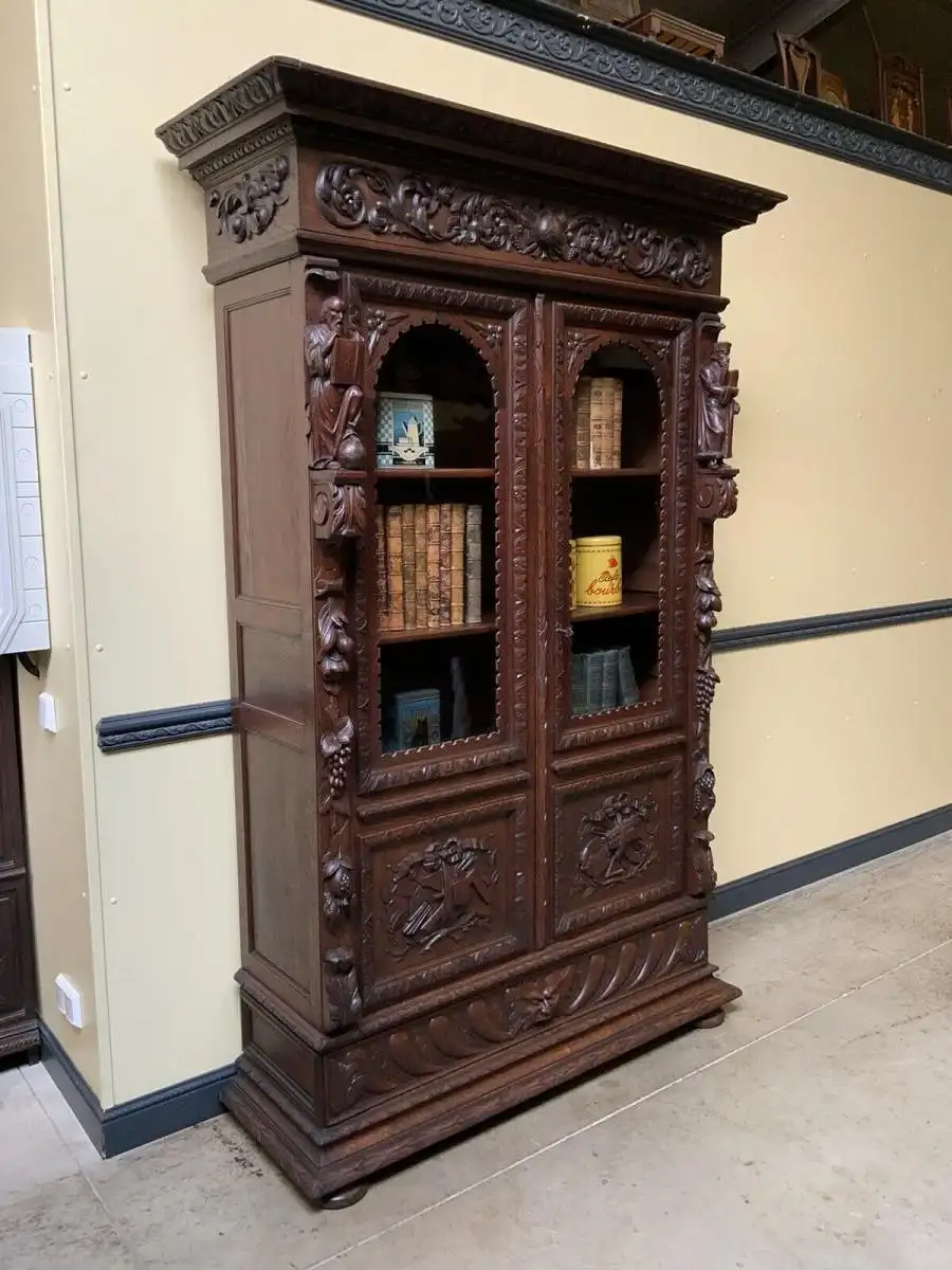 Antik - imposantes Neorenaissance Bücherregal - Lieferung möglich! 5
