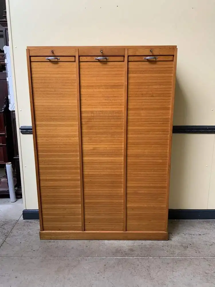 Antiker Art Deco Rolladen Archiv Schrank - Traumhaft - Lieferung möglich! 0