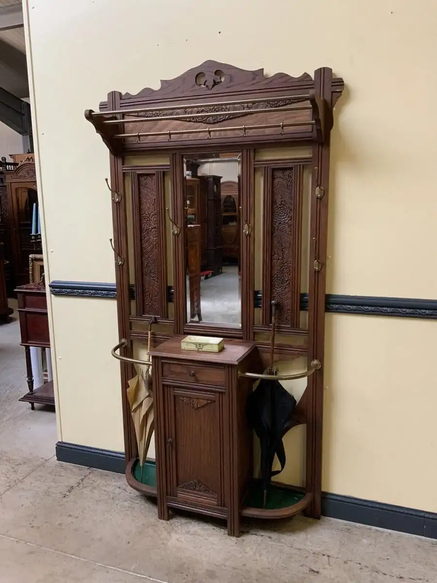 Antike Art Deco Garderobe mit Schrank,  Schub - Traumhaft - Lieferung möglich! 1