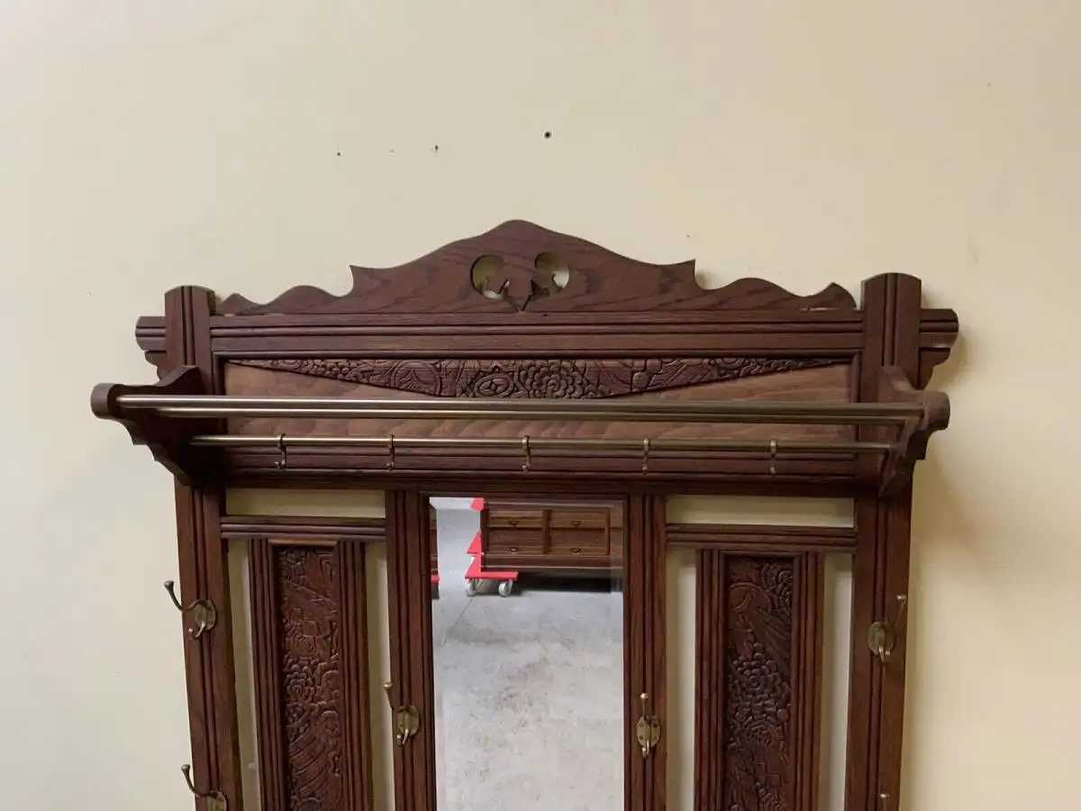 Antike Art Deco Garderobe mit Schrank,  Schub - Traumhaft - Lieferung möglich! 12