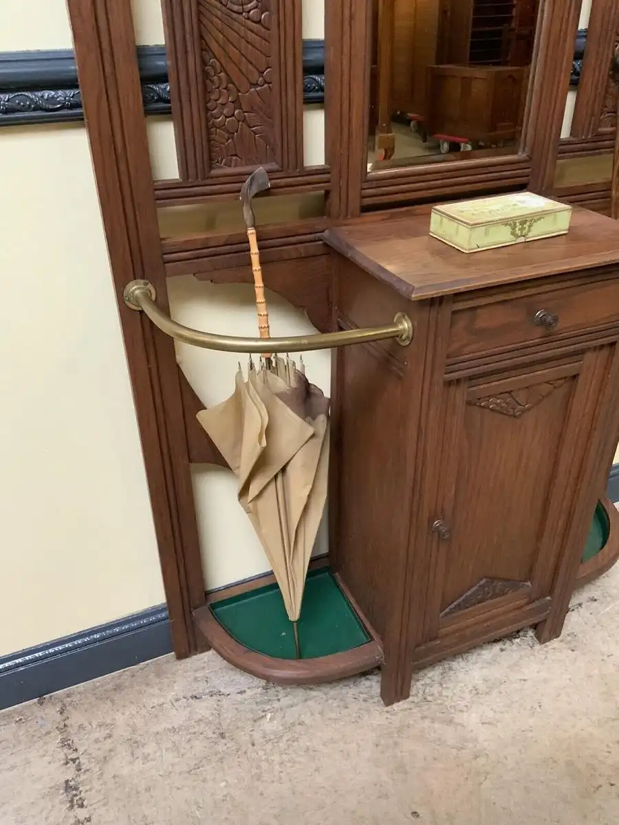 Antike Art Deco Garderobe mit Schrank,  Schub - Traumhaft - Lieferung möglich! 14