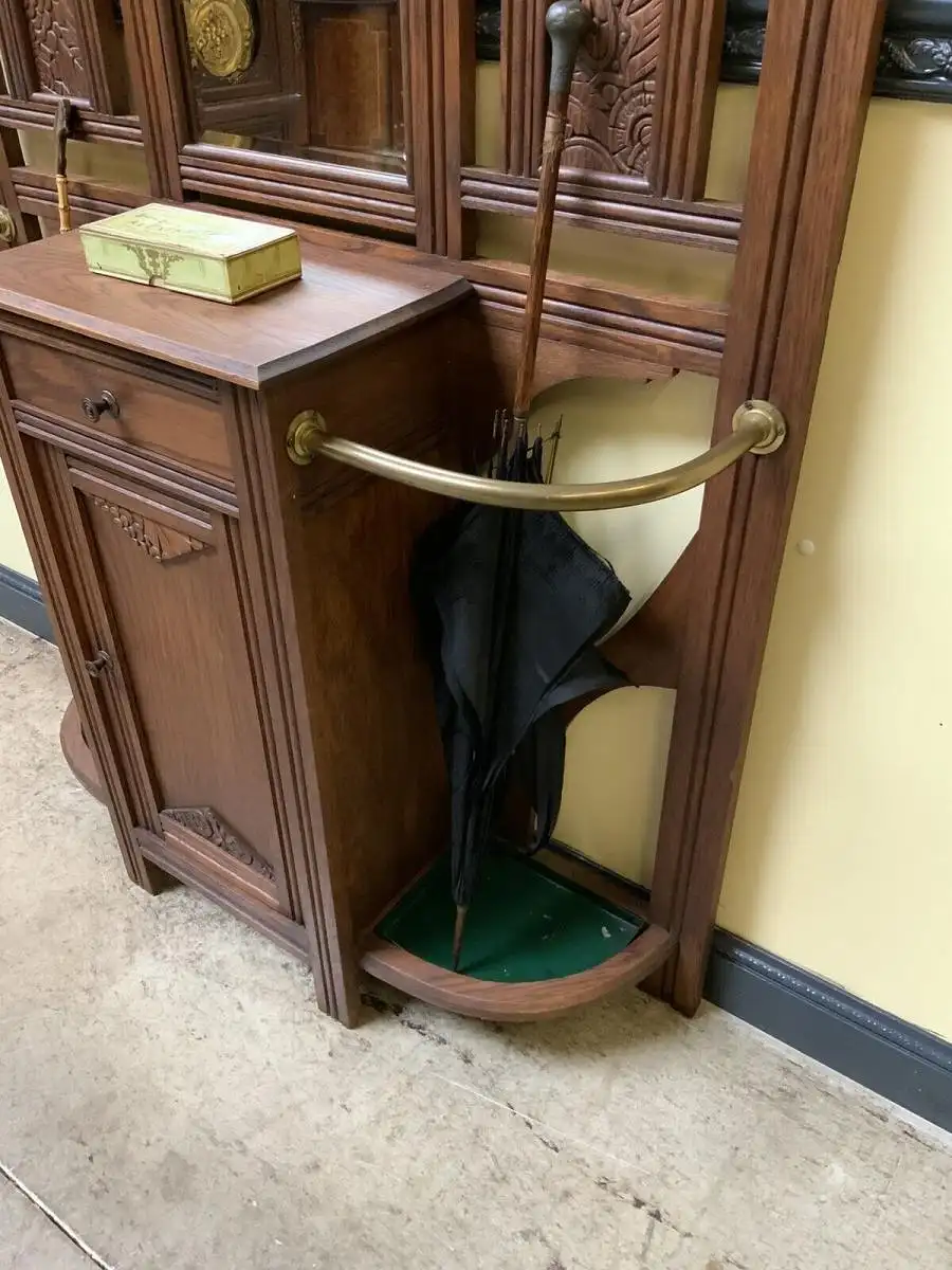 Antike Art Deco Garderobe mit Schrank,  Schub - Traumhaft - Lieferung möglich! 15